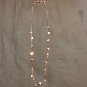 Vera Bradley Rose Gold Disc Station Necklace